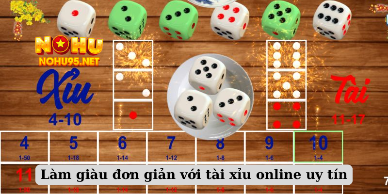 Làm giàu đơn giản với tài xỉu online uy tín